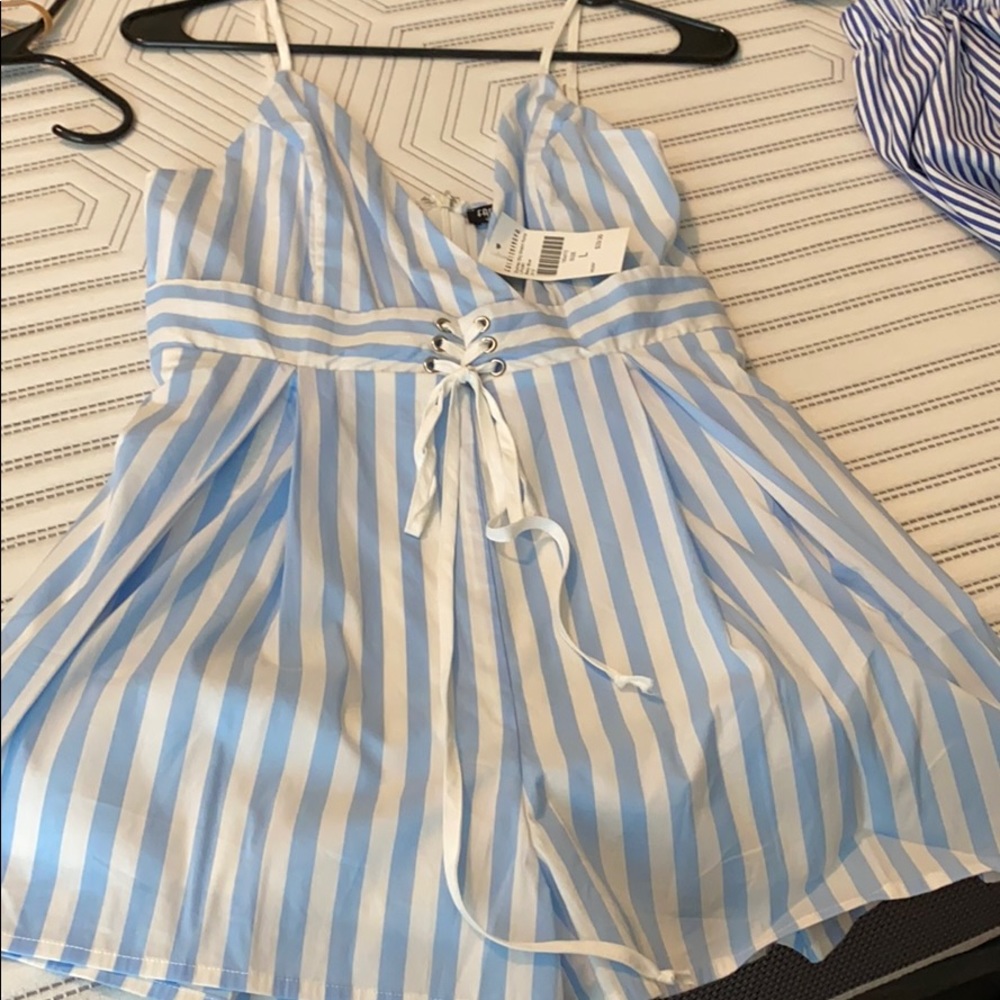 Fashion nova stripped romper